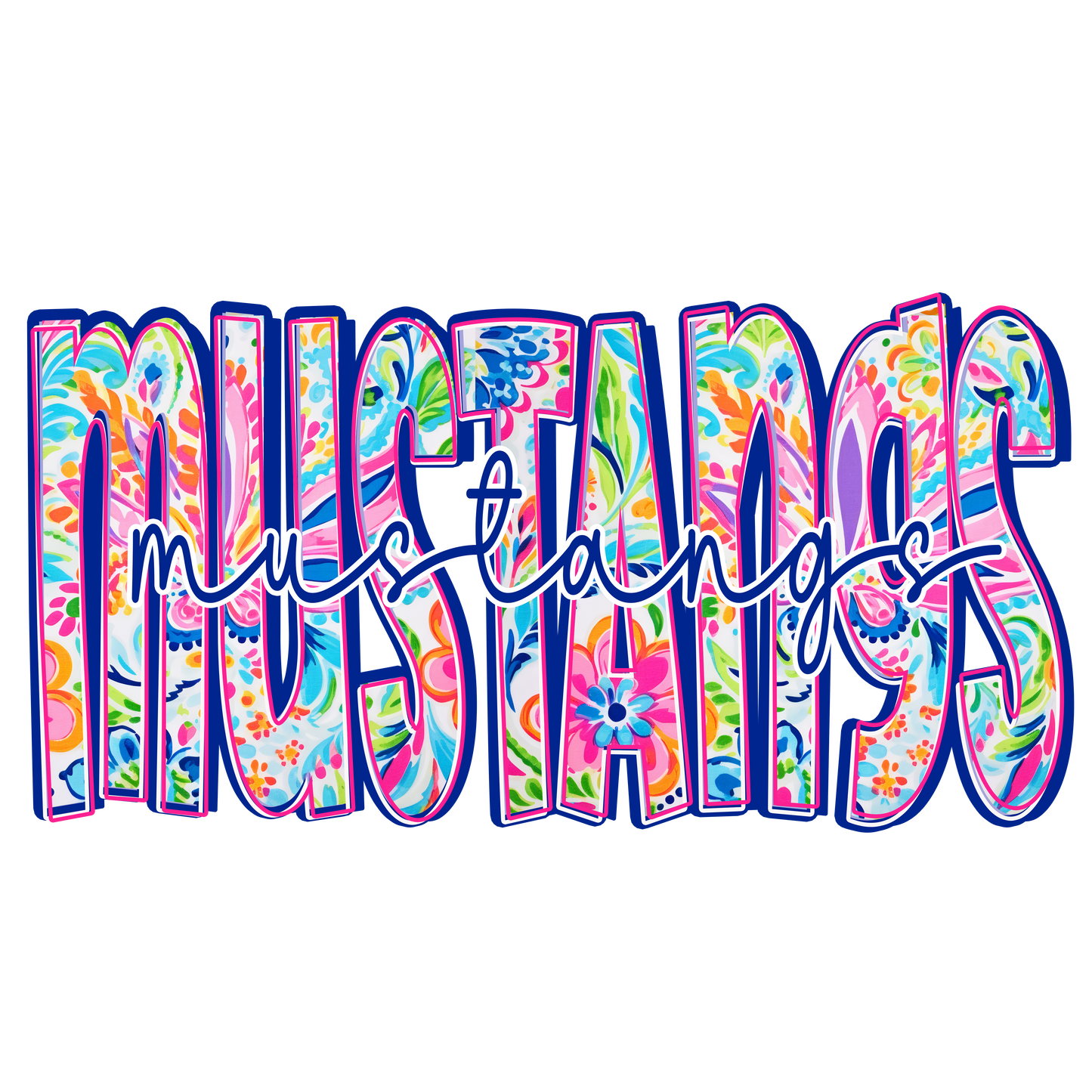 Floral Mustangs Spirit Shirt